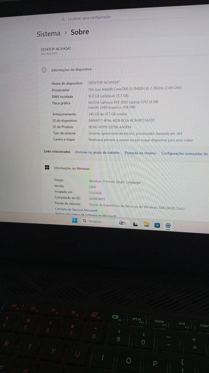 Vendo um dell g15 5511  - Foto 2
