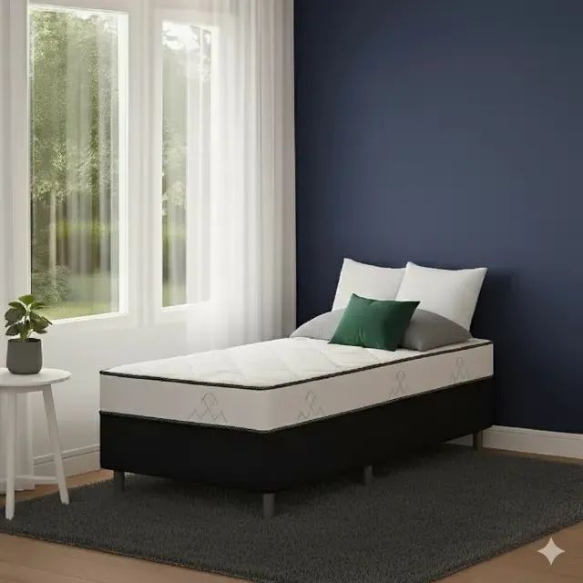 Cama acoplada floral solteiro firme 
