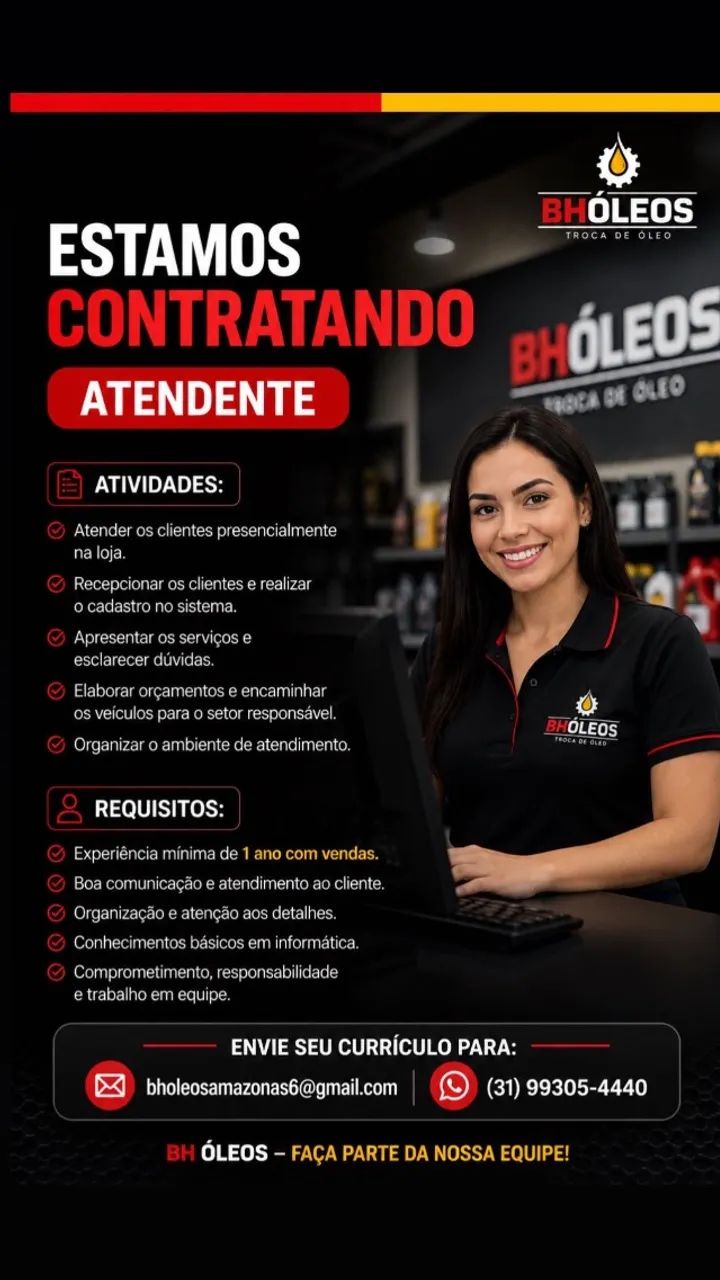 Vaga de vendedora 
