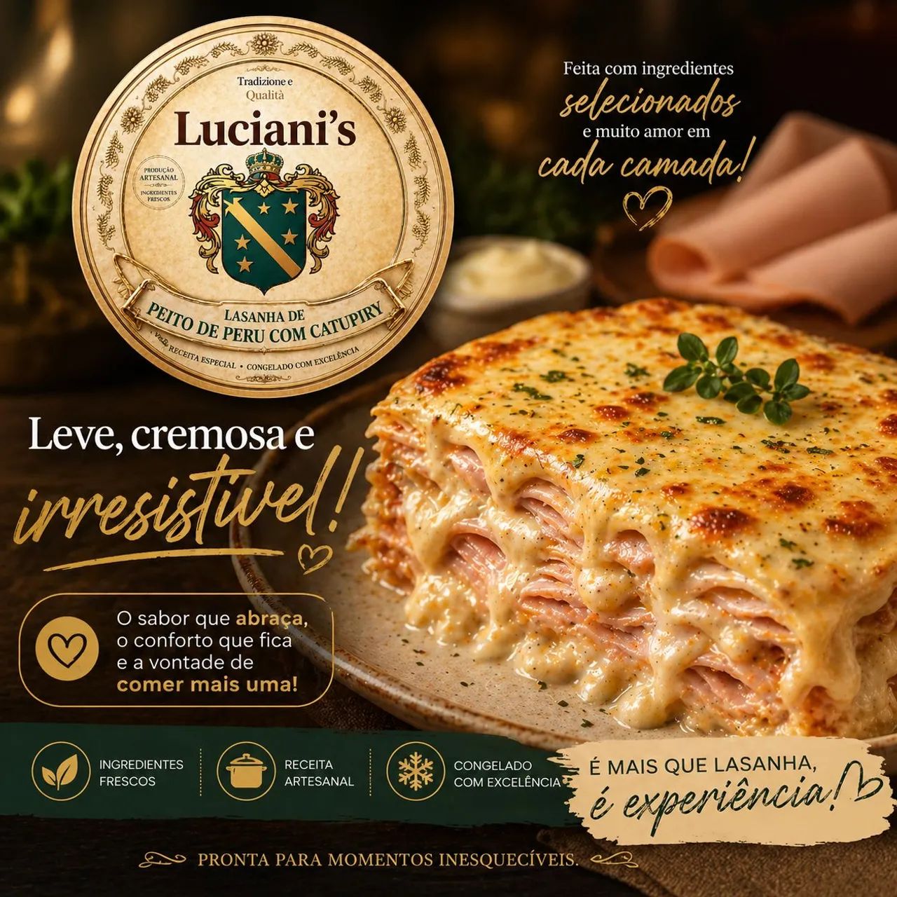 Lasanhas e risotos artesanais por consignação 