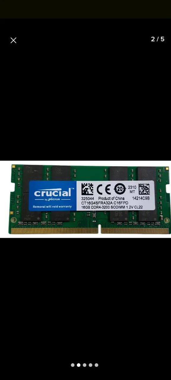 Memória ram ddr4 16GB notebook - 450