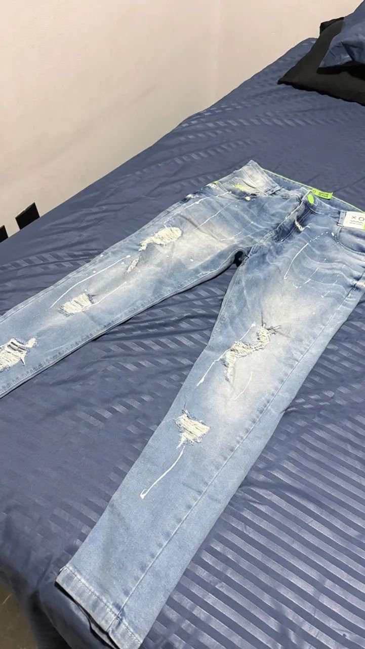 calca jeans jogador clara - Foto 3