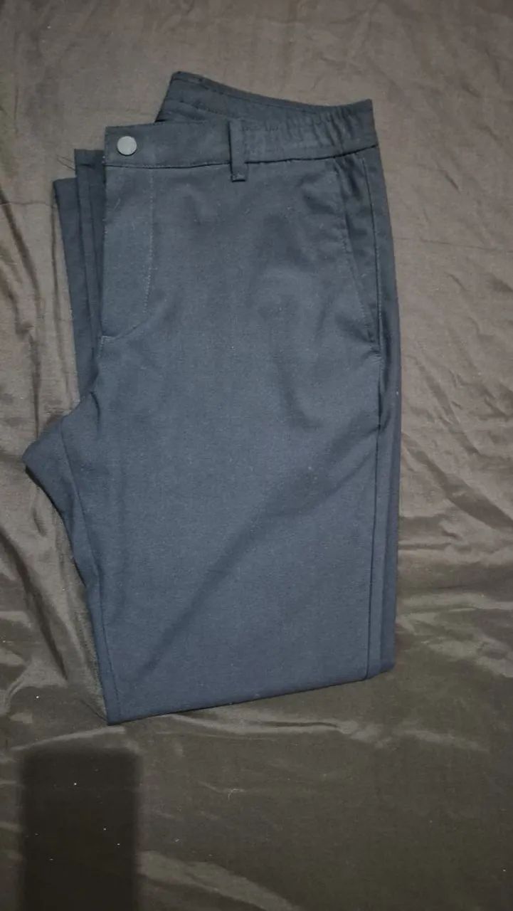 Zara - Calça de Alfaiataria Slim (Azul Escuro) - Foto 2