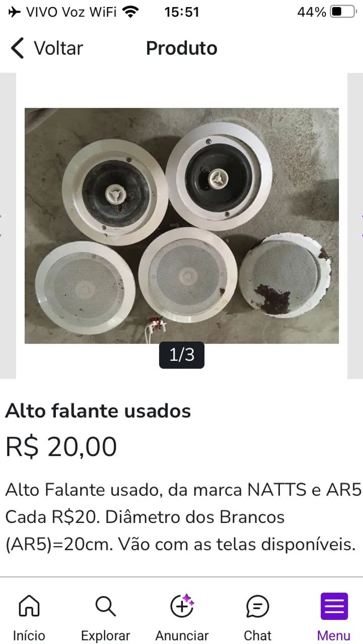 Alto-falantes usados 