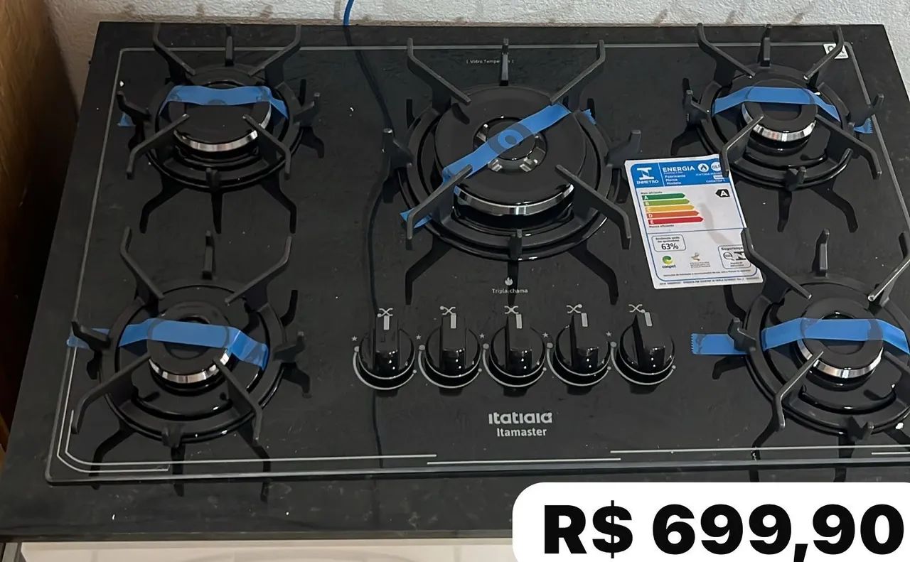Coocktop tripla chama. 5 bocas 
