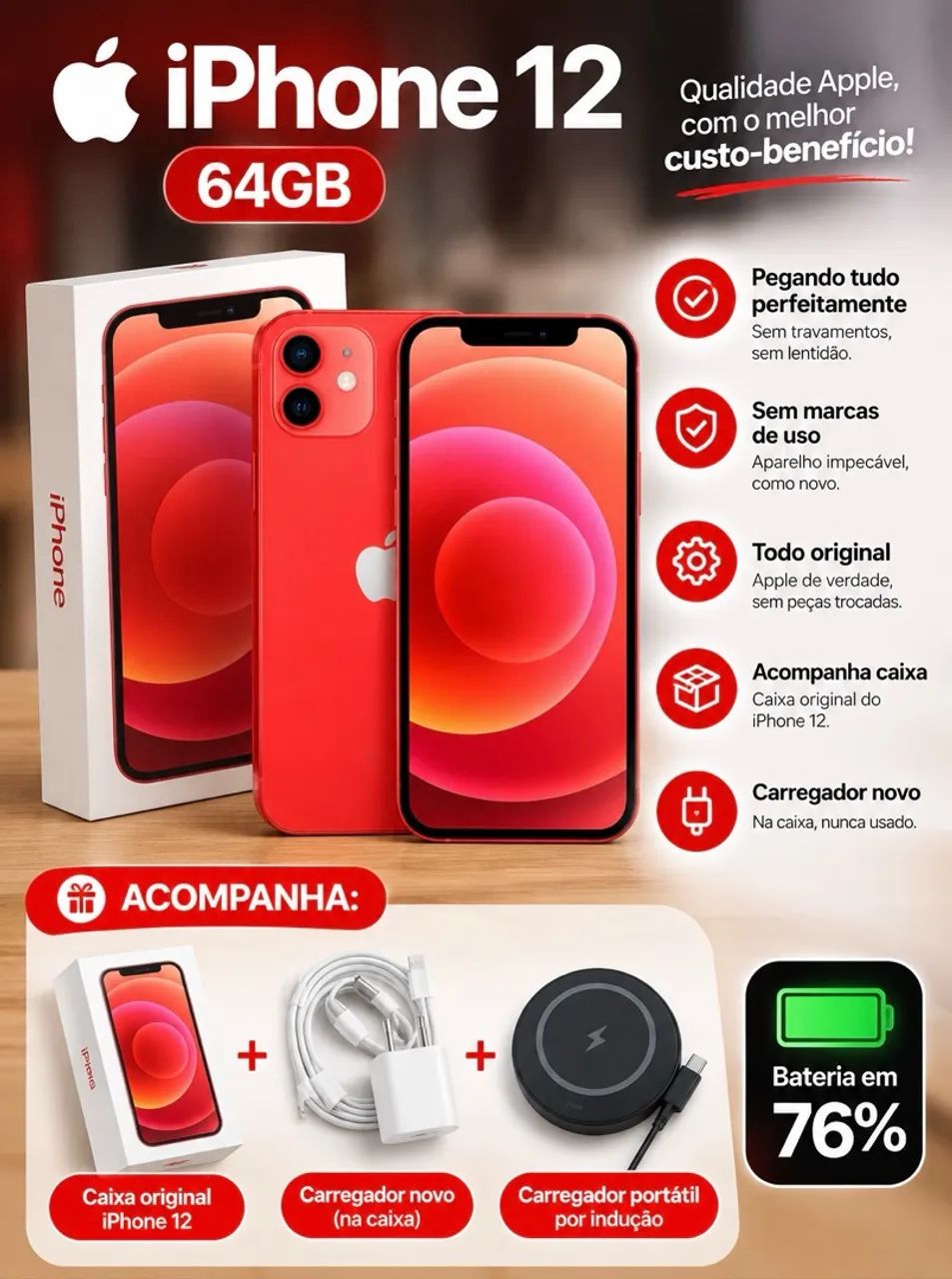 iPhone 12 64gb - Celulares e Smartphones - Jardim Europa, Santa