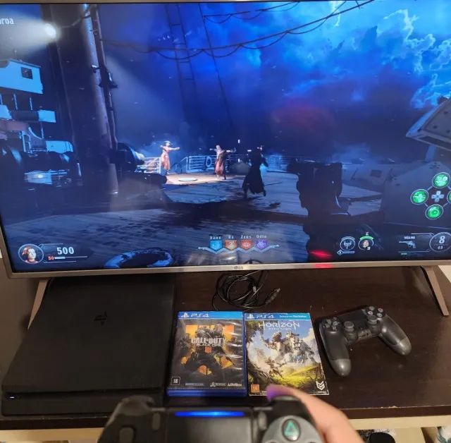 Ps4 Slim 1TB c/ 2 Controles e Jogos - Foto 4