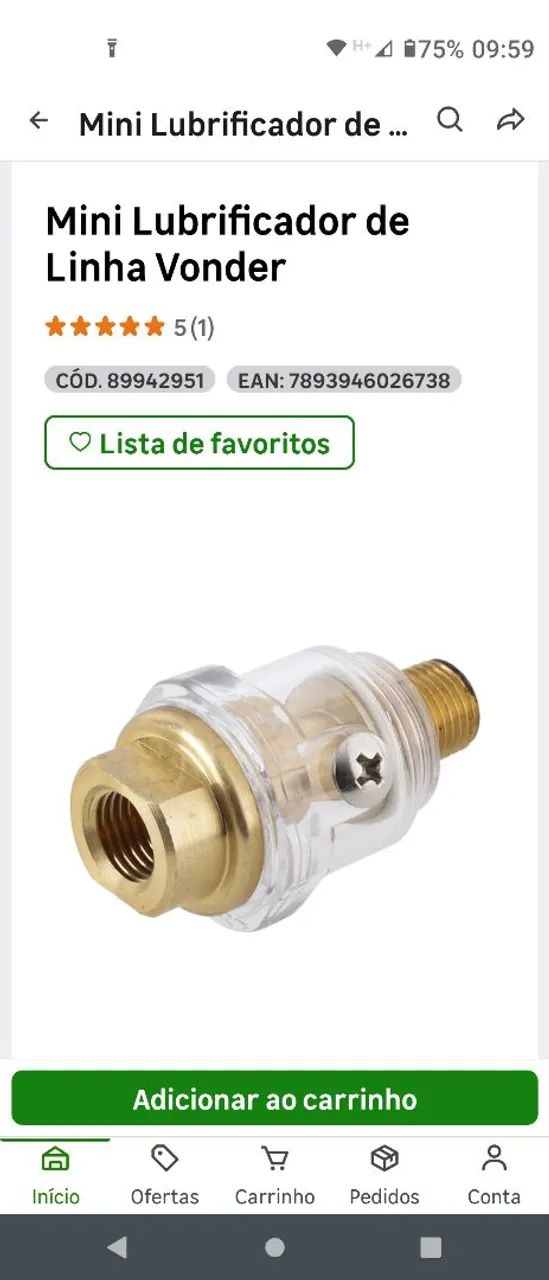 Mini Lubrificador de Linha Vonder