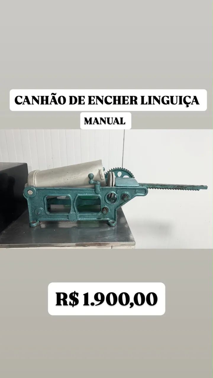 Canhão de encher linguiça manual