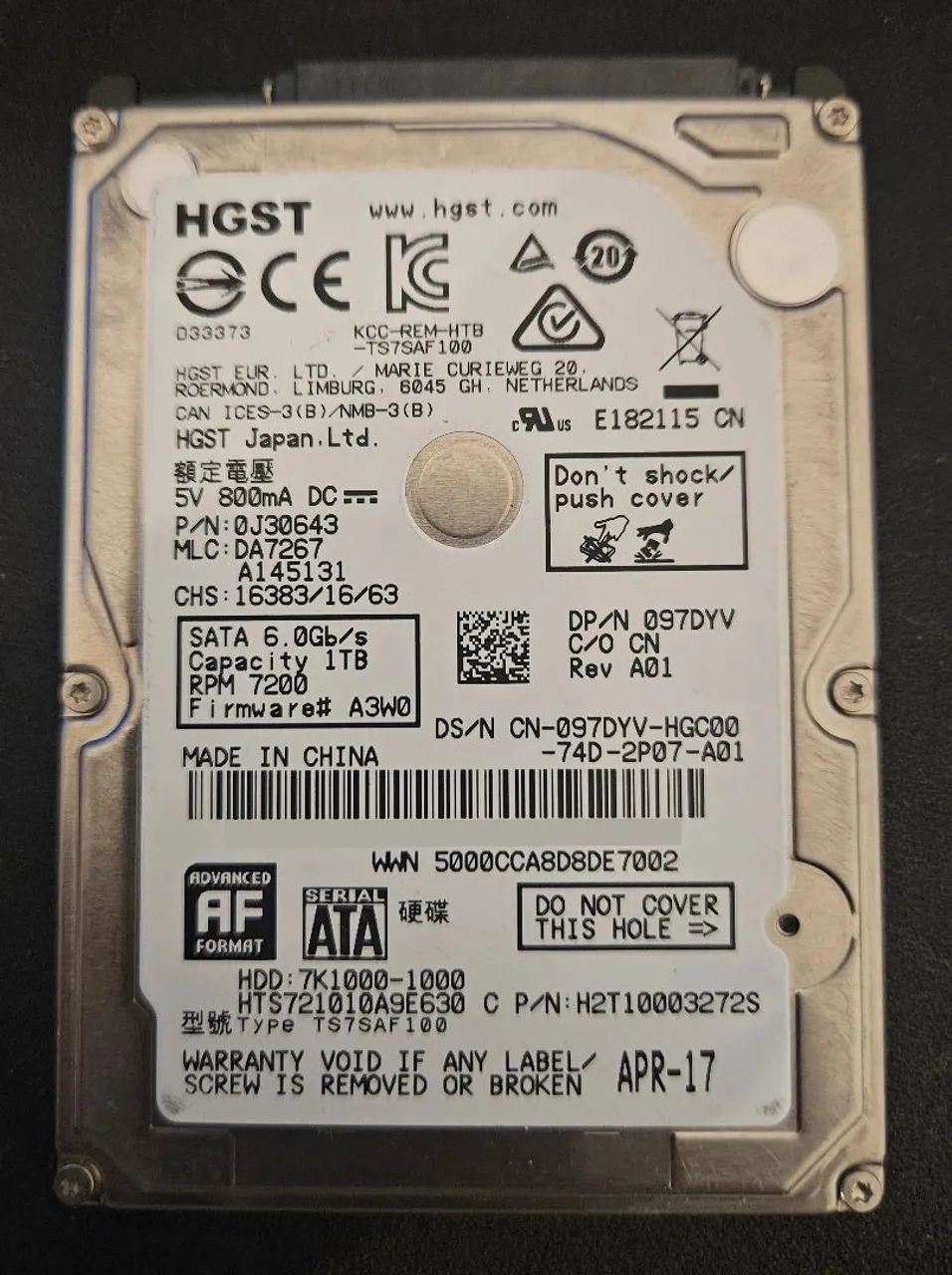 HDD 1tb Notebook