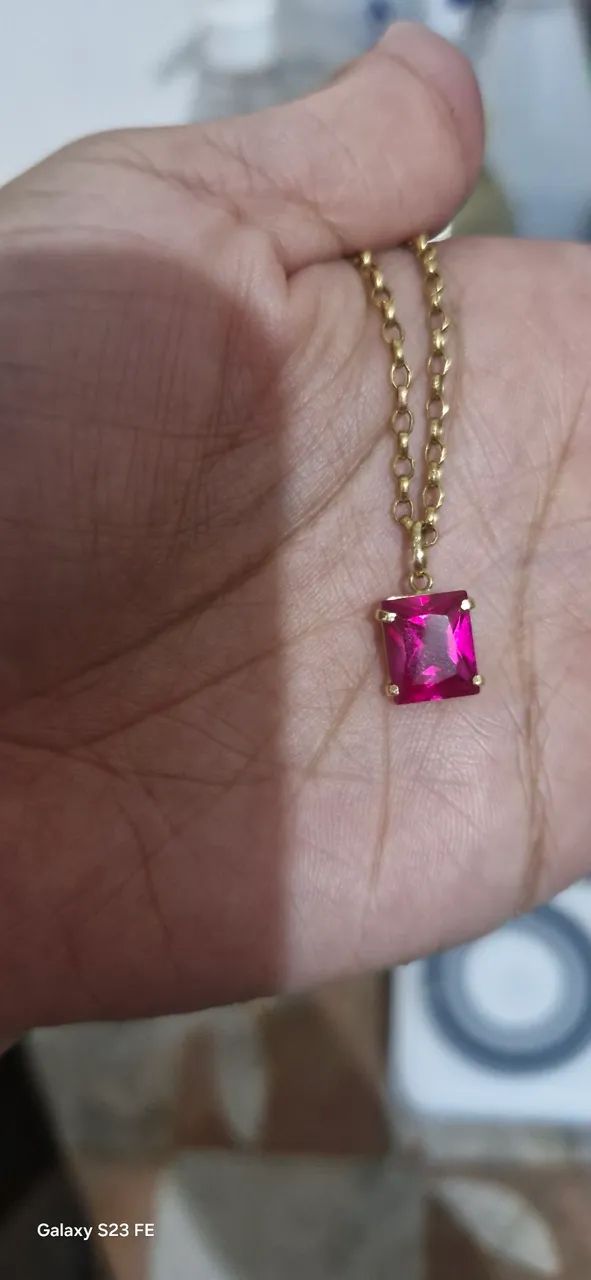 Pingente Rosa  ouro 18k - Foto 2