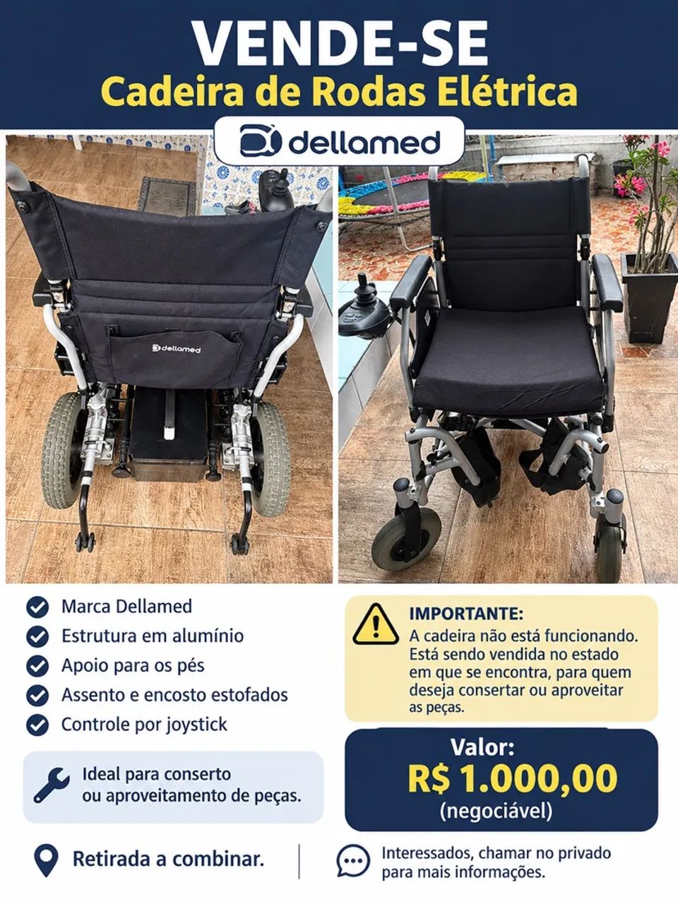 Cadeira de rodas elétrica 