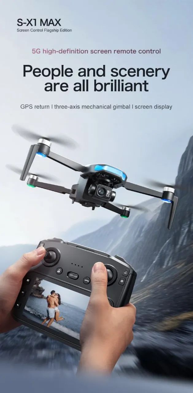 Drone Sx1 Max gimbal 3 Eixos GPS - Foto 5
