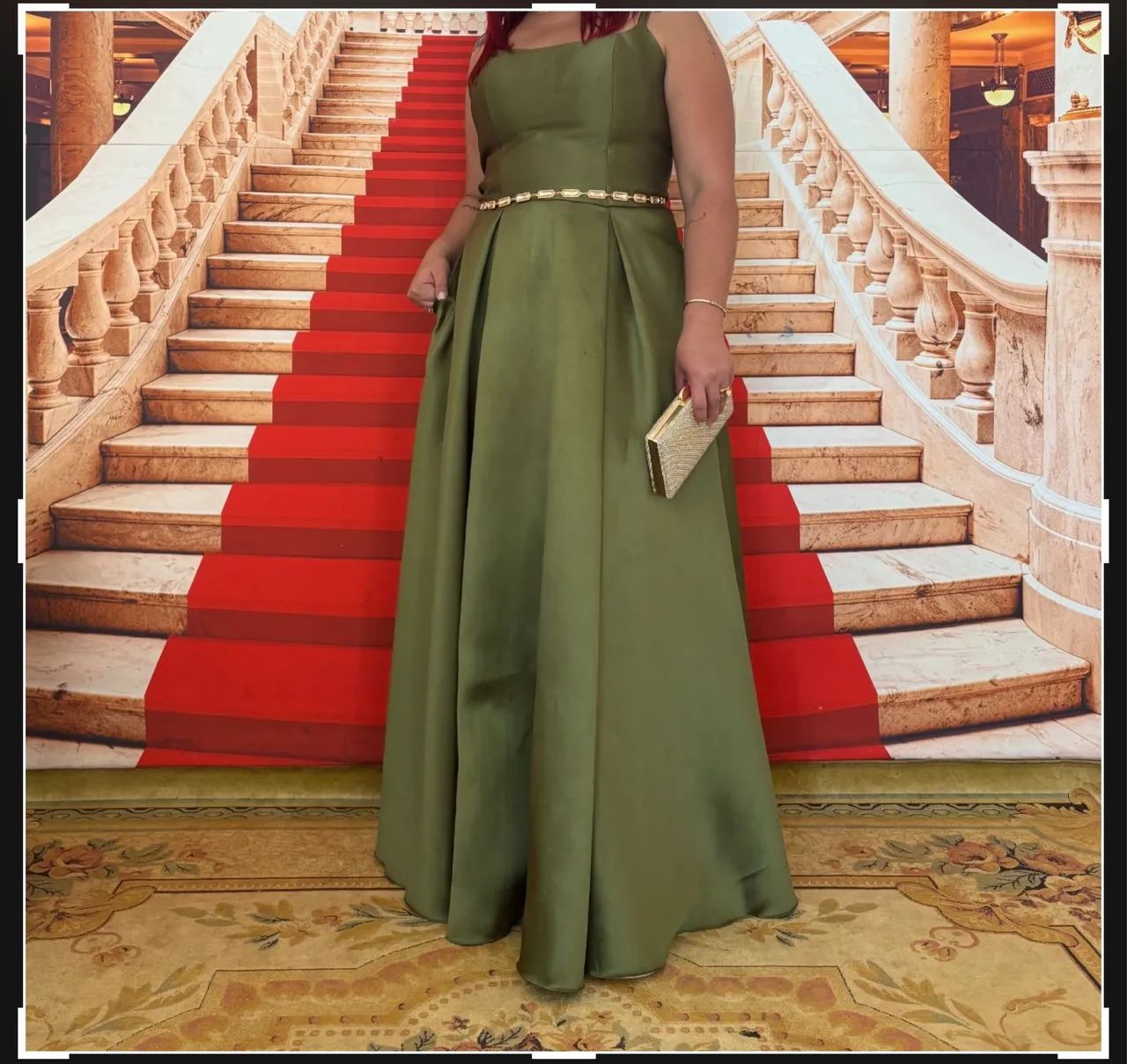 Vestido longo verde Olívia  - Foto 4