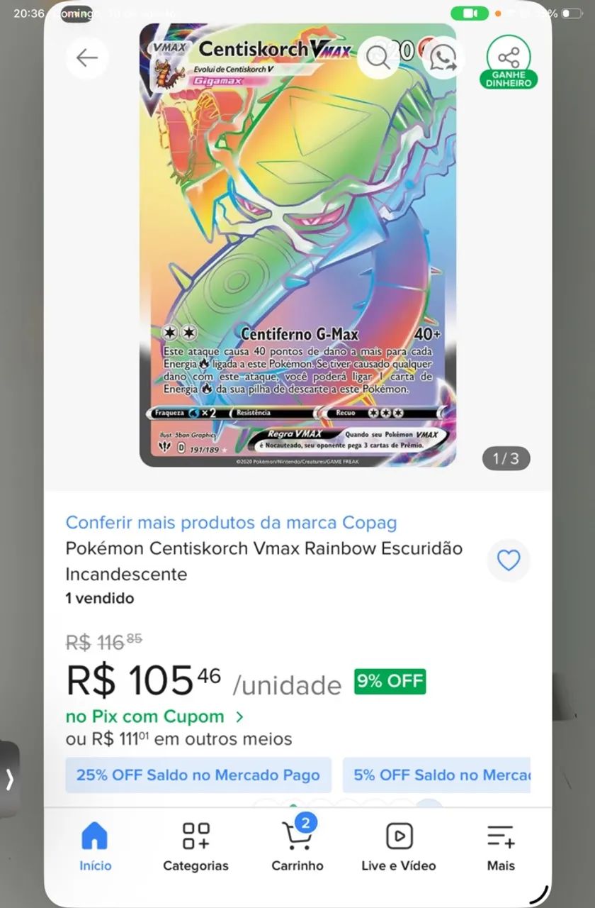 Cartas Pokémon/desapego - Foto 2