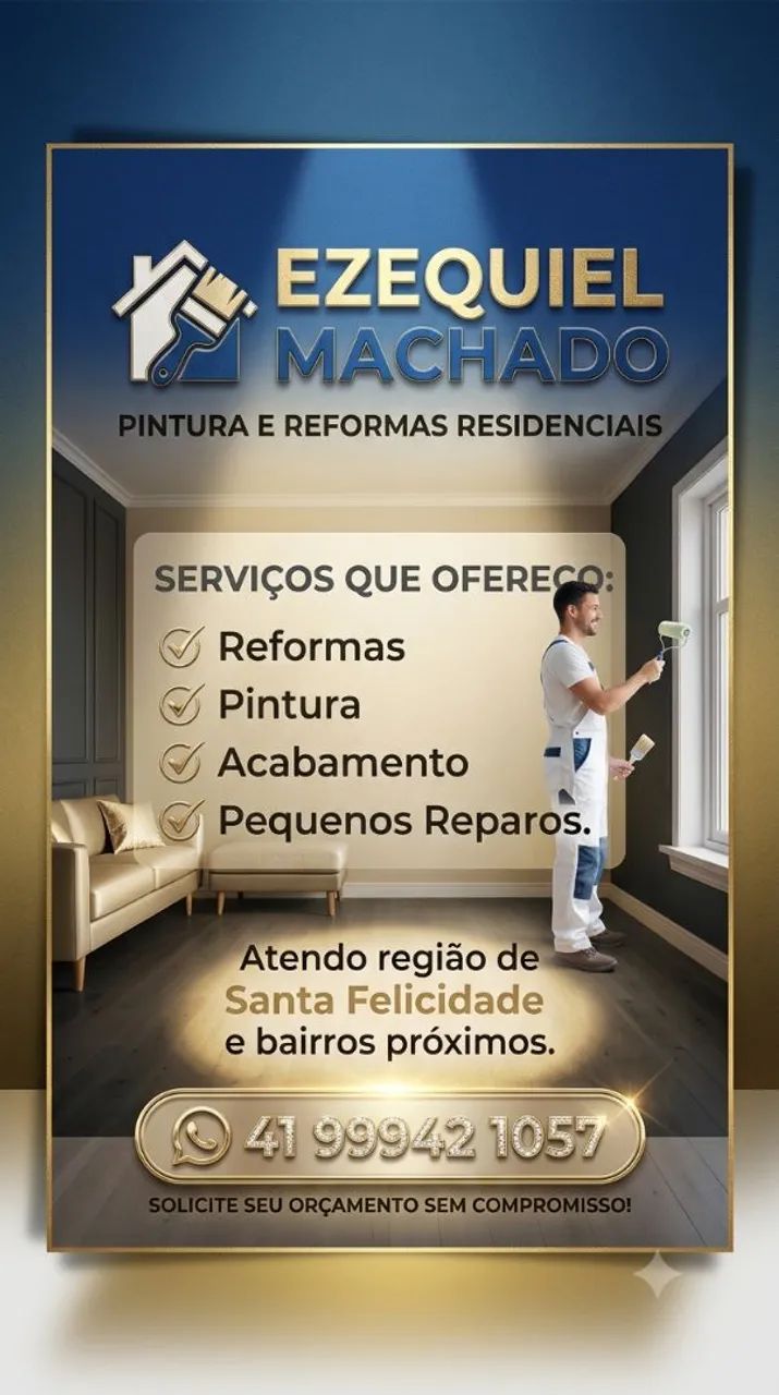 Ofereço serviços de pintura, acabamento e pequenos reparos 