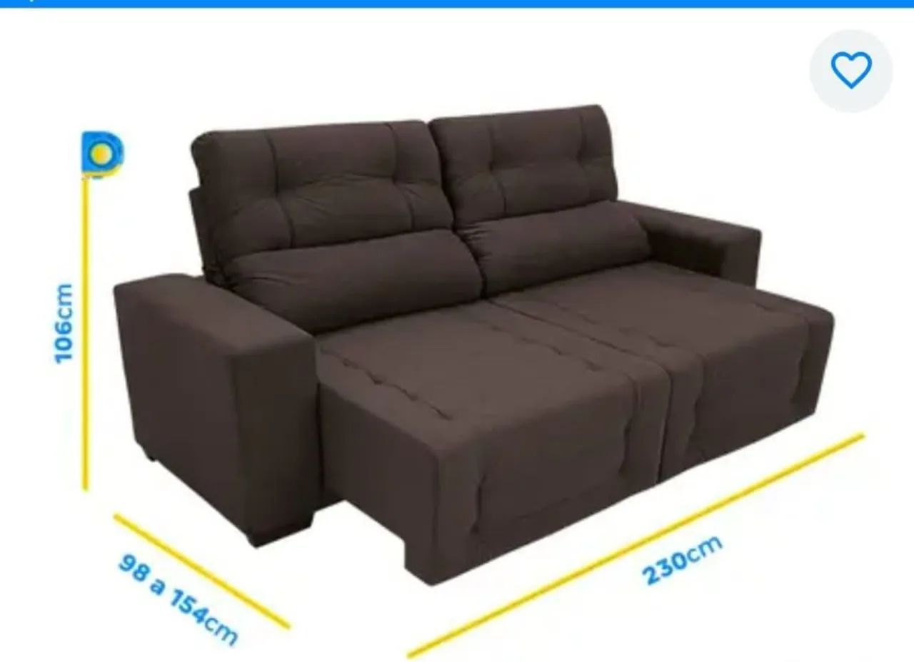 Sofá retrátil reclinável de 4 lugares  - Foto 4