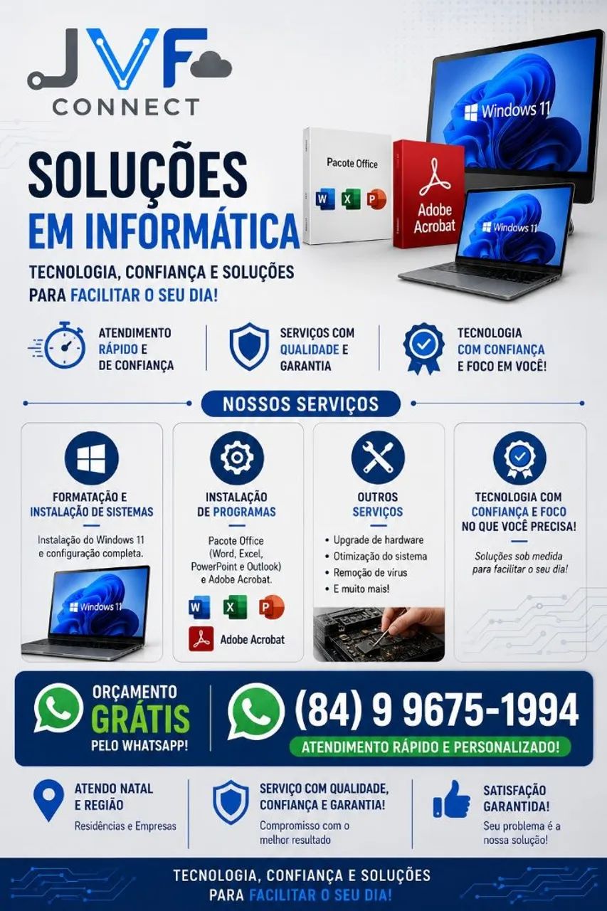 SOLUÇÕES EM INFORMÁTICA - INSTALAÇÃO, FORMATAÇÃO E SUPORTE TÉCNICO.
