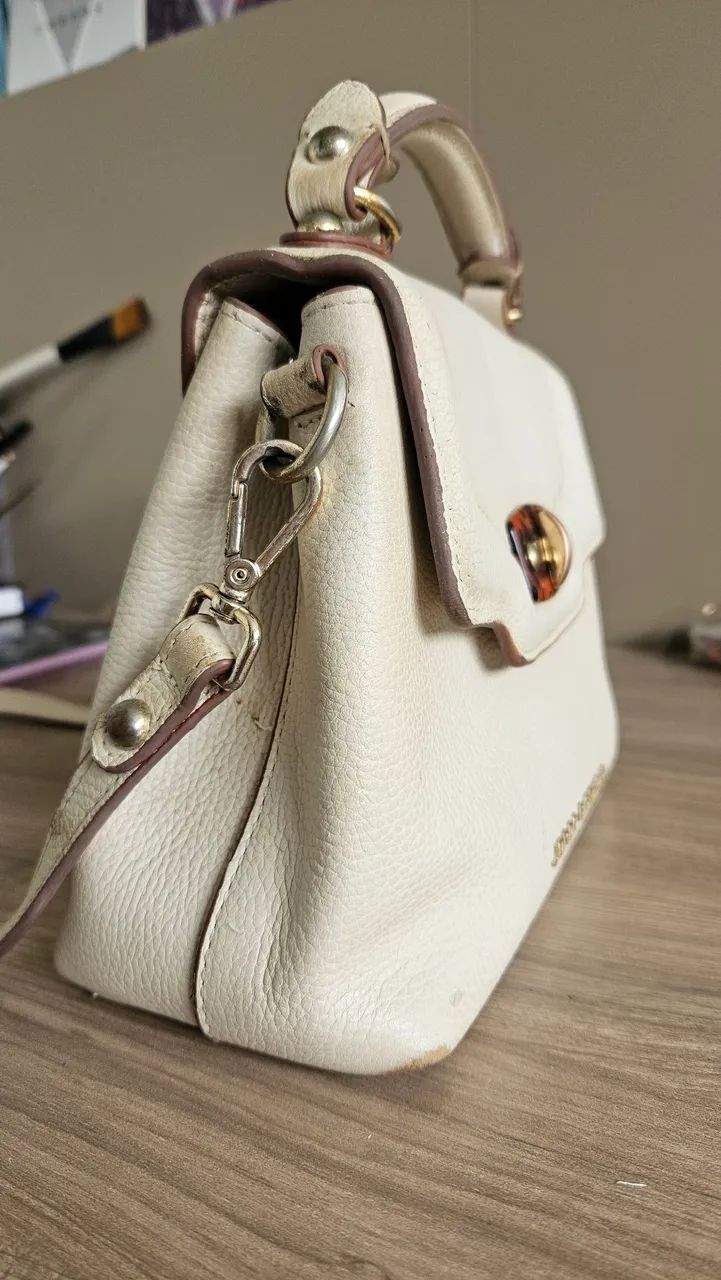 Bolsa Jorge Bischoff usada offwhite - Foto 2