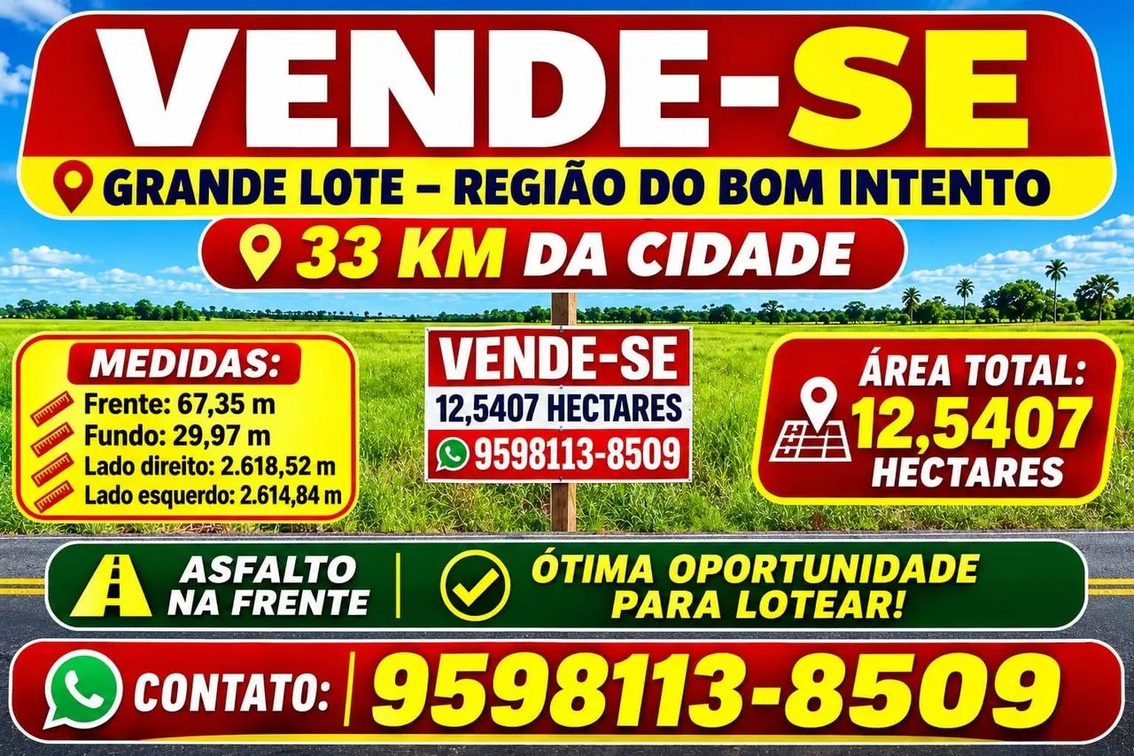 Terreno no bom intento 