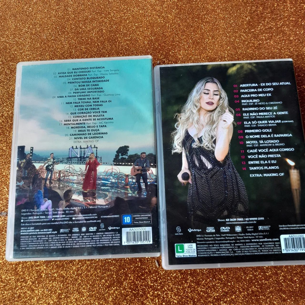 DVD Naiara Azevedo Contraste e Totalmente Diferente - CDs, DVDs