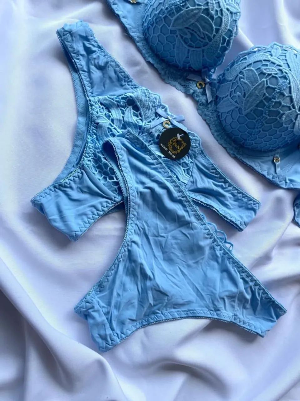 Conjunto Lingerie Elegance Blue Sky - Foto 3