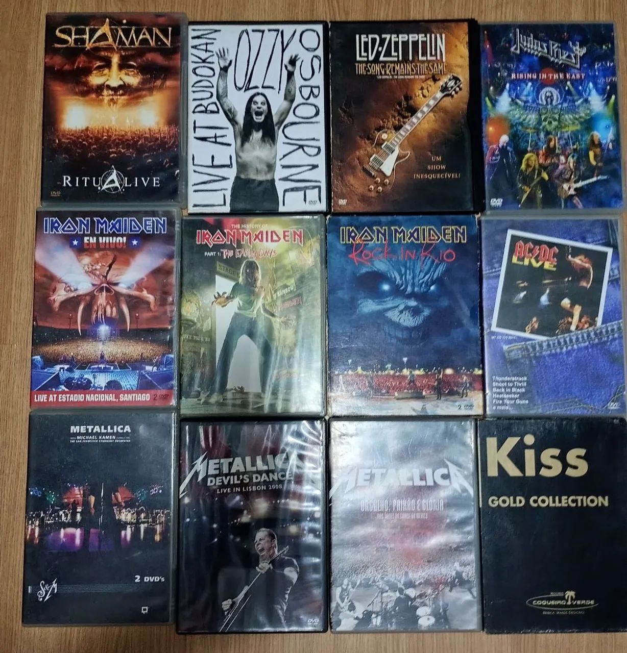 Coleção DVDs rock 