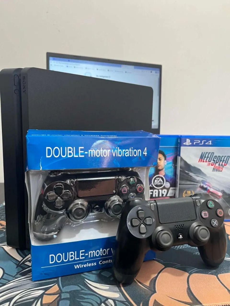 Playstation 4 slim + 2 controles + 2 jogos - Foto 5