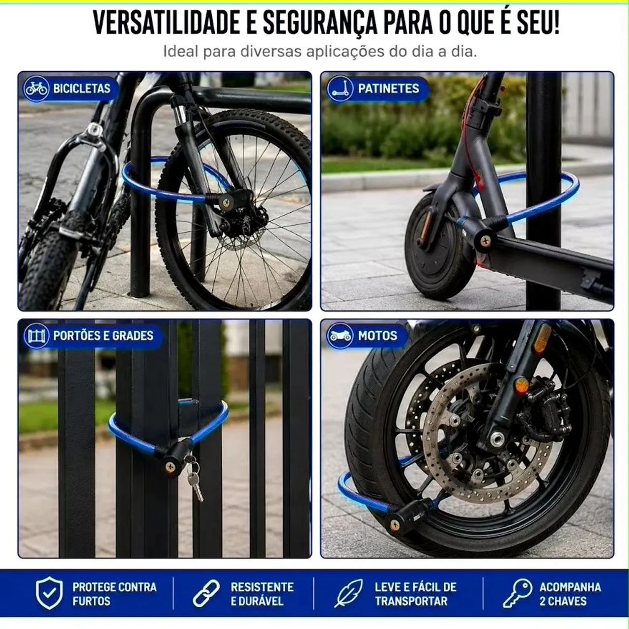 Cadeado de bicicleta  - Foto 5