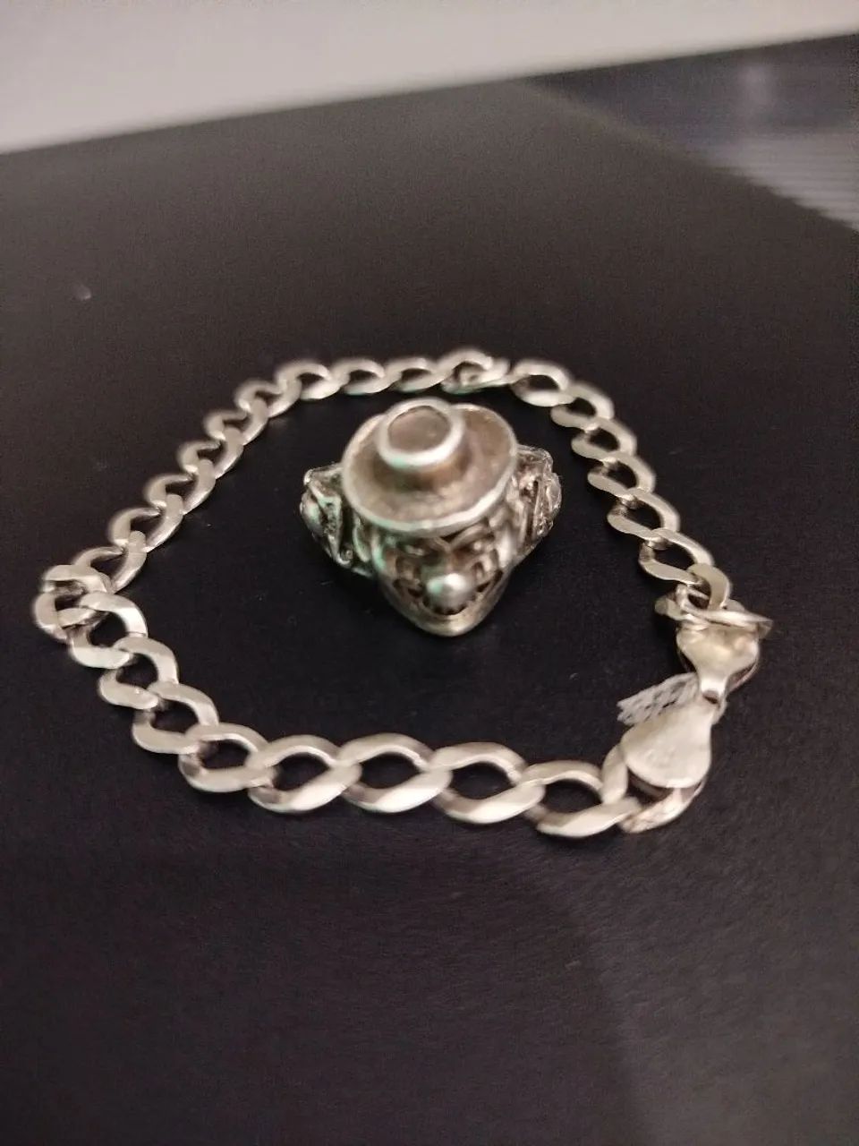 Dedeira e pulseira prata 925  - Foto 3