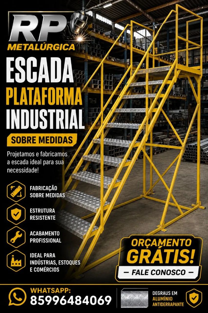 escada plataforma industrial 