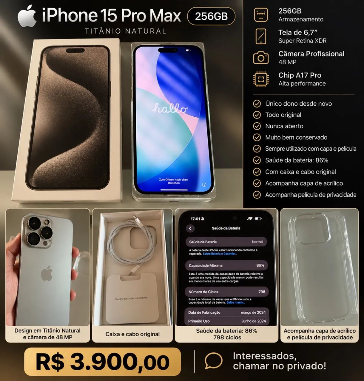 iPhone 15 Pro Max 256gb