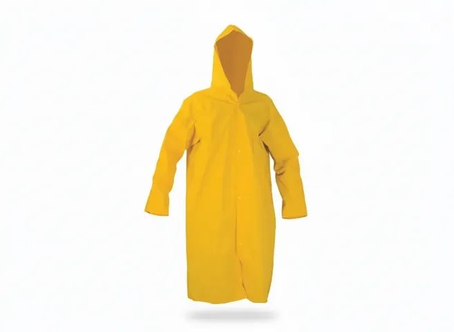 Capa de Chuva em Pvc Forrada Com Capuz Amarela G e GG - Foto 2