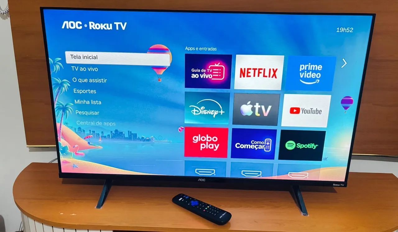 Smart tv Aoc Roku 40 polegadas impecável 