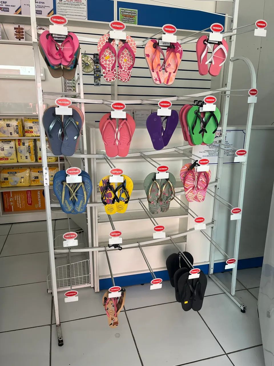 Expositor para havaianas