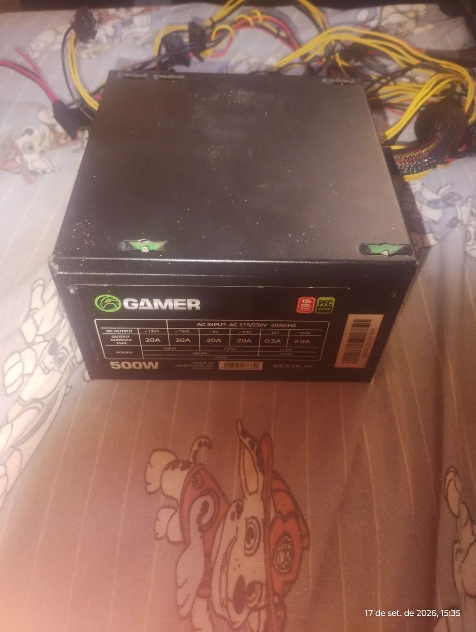 FONTE GAMER 550W FUNCIONANDO (ACEITO NEGOCIAR)  - Foto 3
