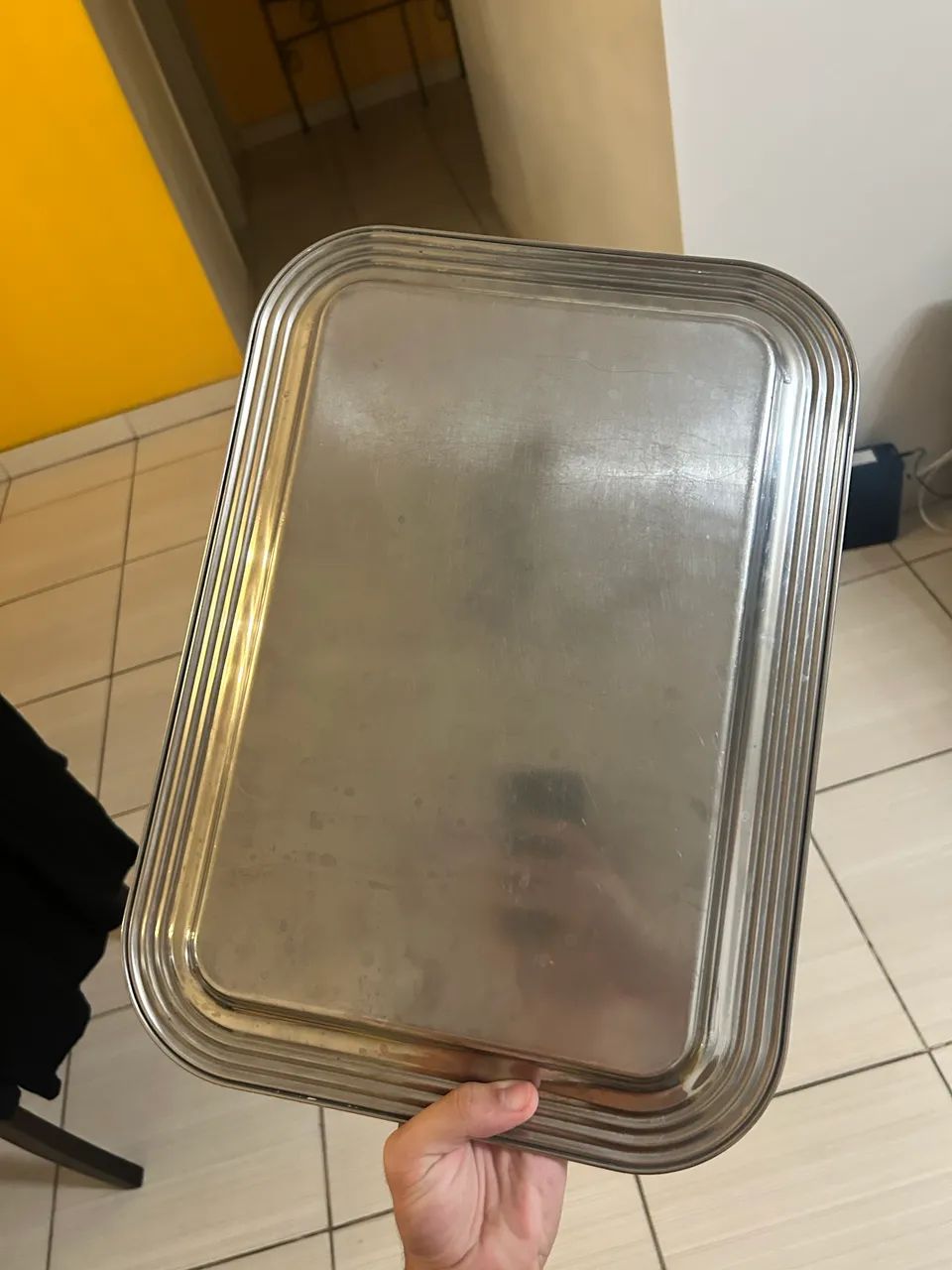 Bandeja retangular de inox - Foto 2
