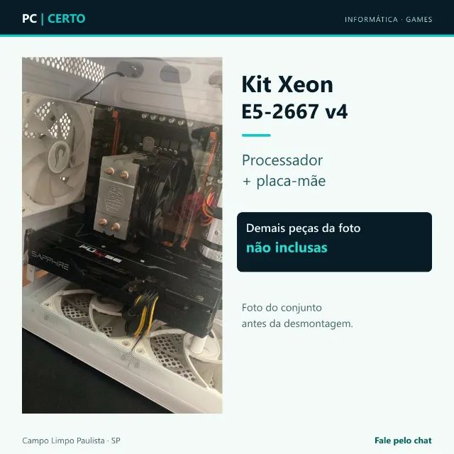 Kit Xeon E5-2667 v4 + placa-mãe
