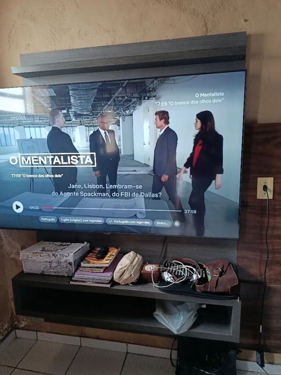 Raque de TV e painel