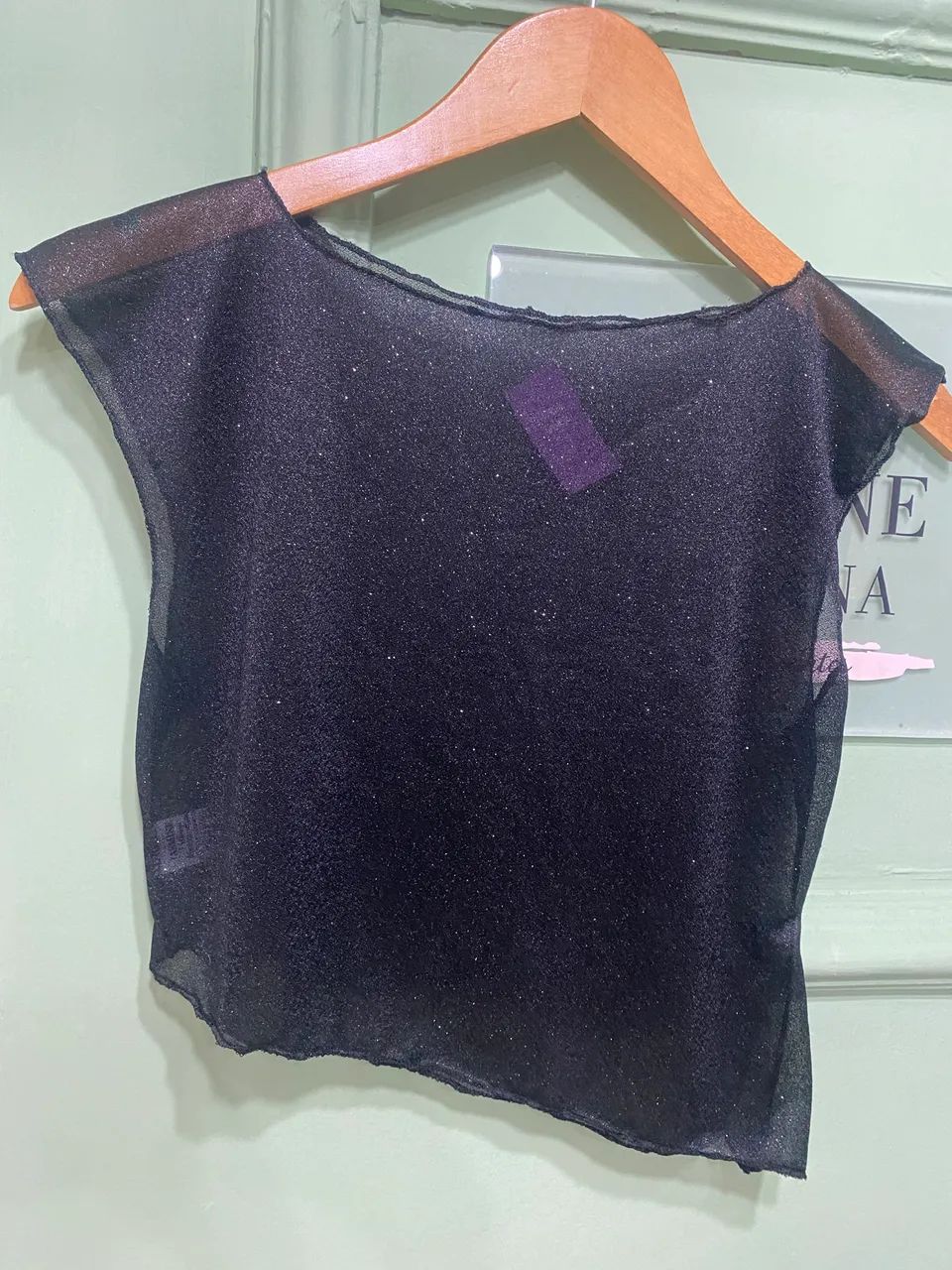 Cropped tule brilhoso - Foto 2