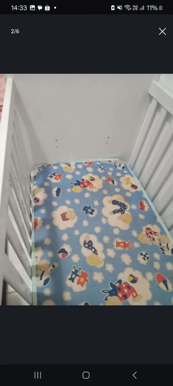 Jogo de quarto para bebê Berço com colchão/ comoda  - Foto 5