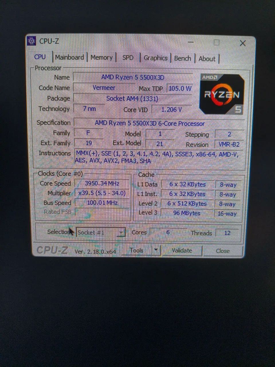 Processador Ryzen 5 5500X3D