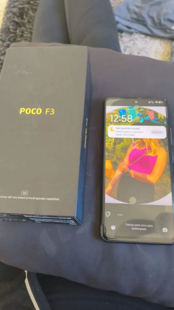 Poco F3 usado, sem marcas de uso e na caixa com nota fiscal  - Foto 5