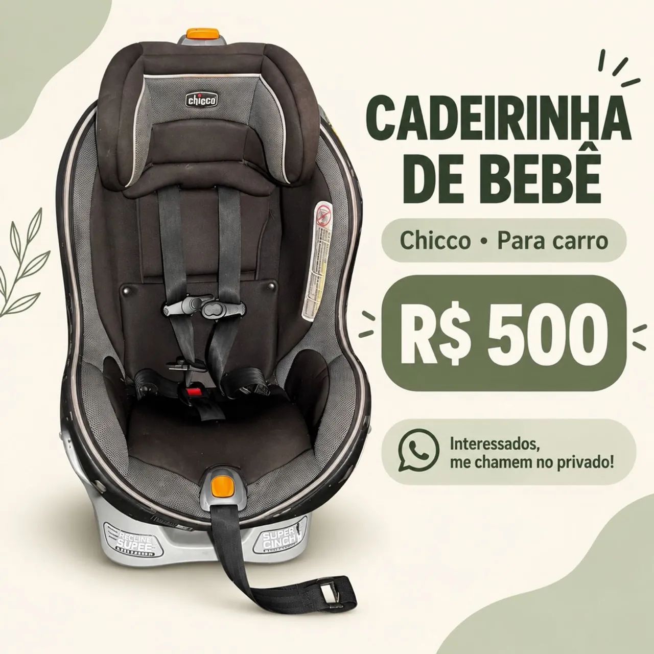 Cadeirinha de bebê com Isofix