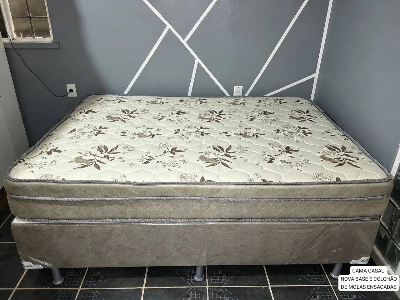 Cama Casal Nova De Base E Colchão De Molas Ensacadas - Foto 4