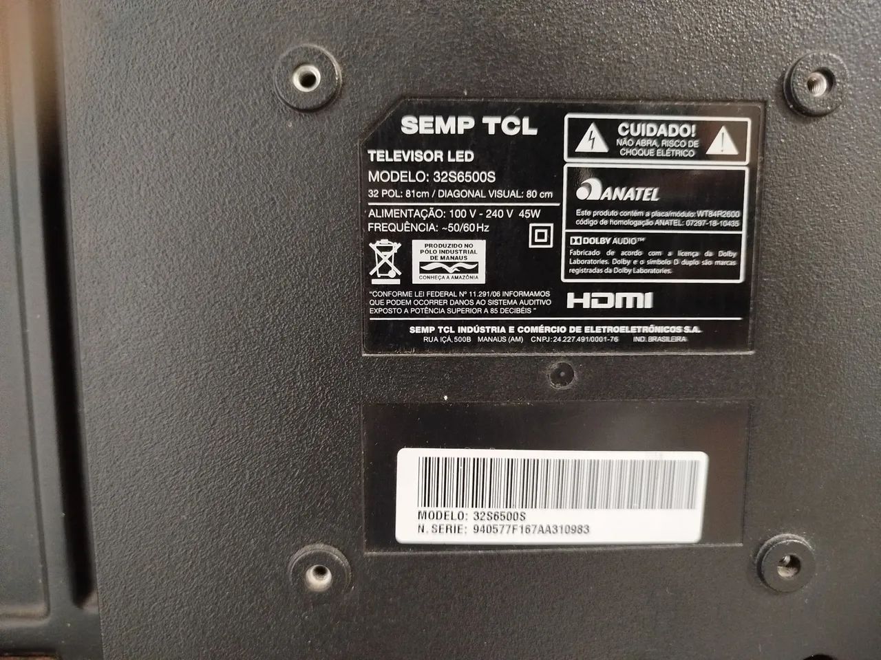 TV TCL 32" com tela trincada - Foto 3