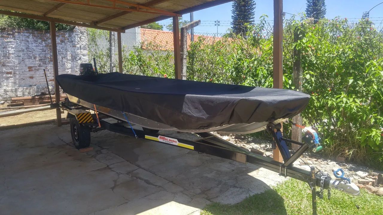 BARCO DE ALUMINIO COM MOTOR 15 HP MERCURY SUPER  - Foto 5