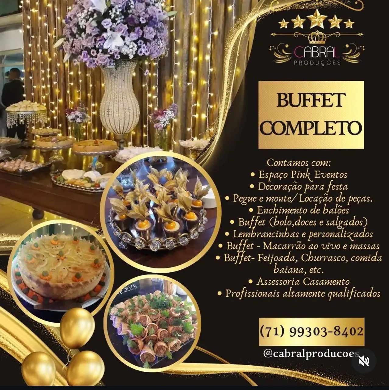 Decoração e buffet para festa