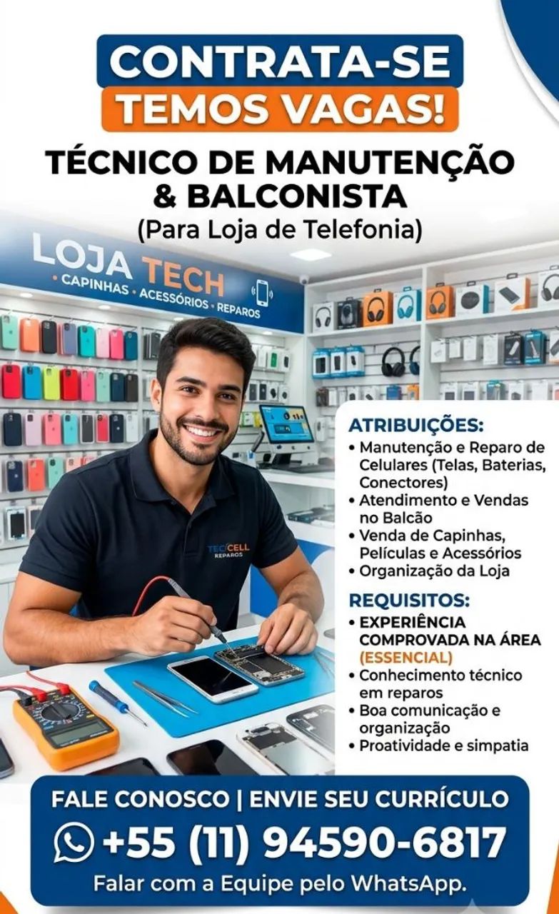TECNICO EM MANUTENÇÃO DE CELULARES