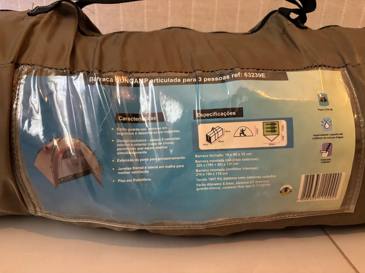 Barraca para acampamento 3 lugares - Foto 4